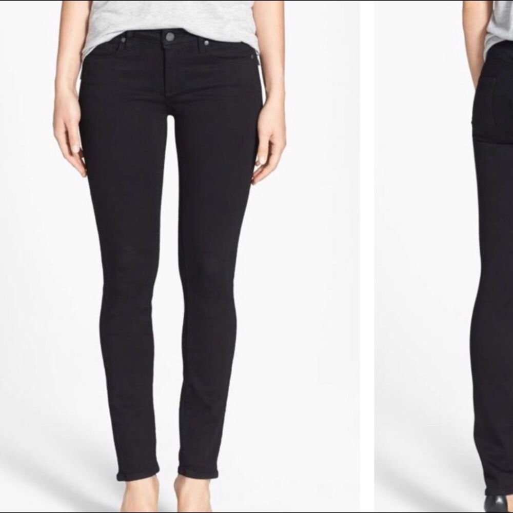 PAIGE Jet Black Skyline Skinny Jeans